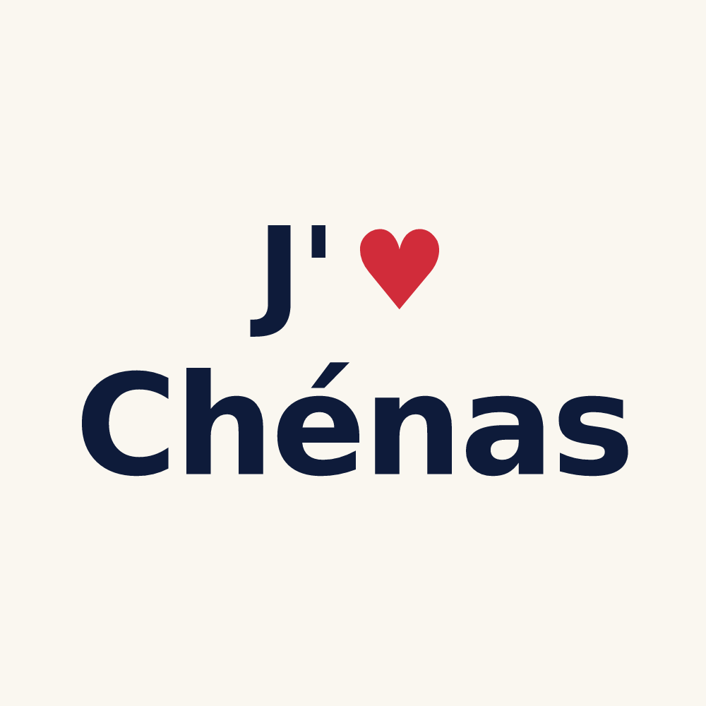 Tasse personnalisée Chénas — design J'aime Chénas