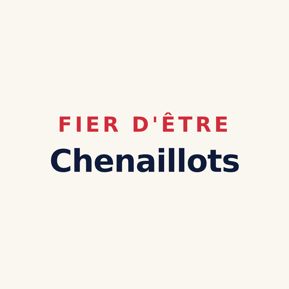 Tasse « Fier d'être Chenaillots » — design pour Chenay-le-Châtel