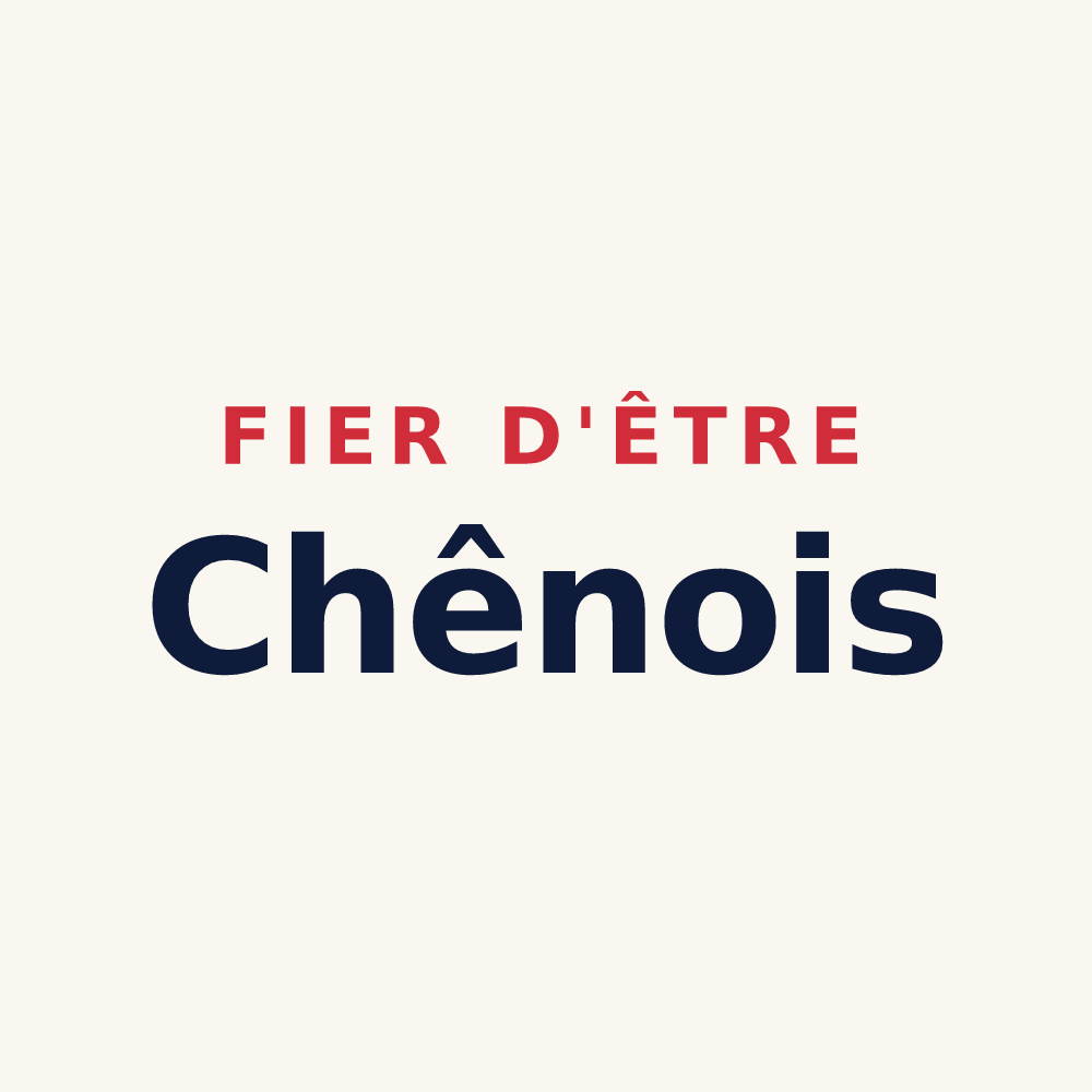 Tasse « Fier d'être Chênois » — design pour Chêne-en-Semine