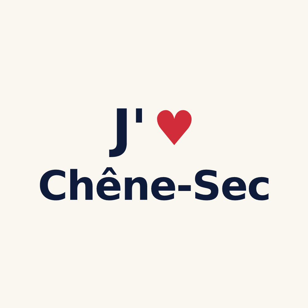 Tasse personnalisée Chêne-Sec — design J'aime Chêne-Sec