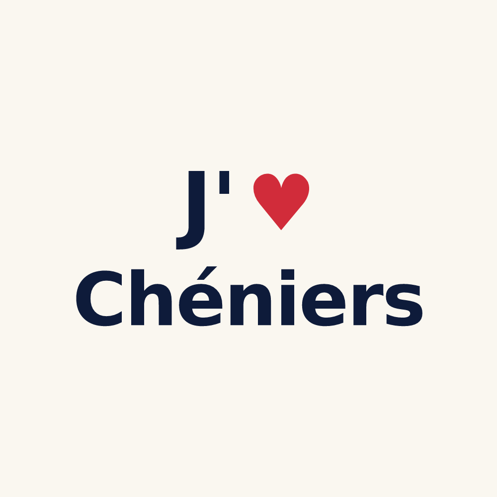 Tasse personnalisée Chéniers — design J'aime Chéniers