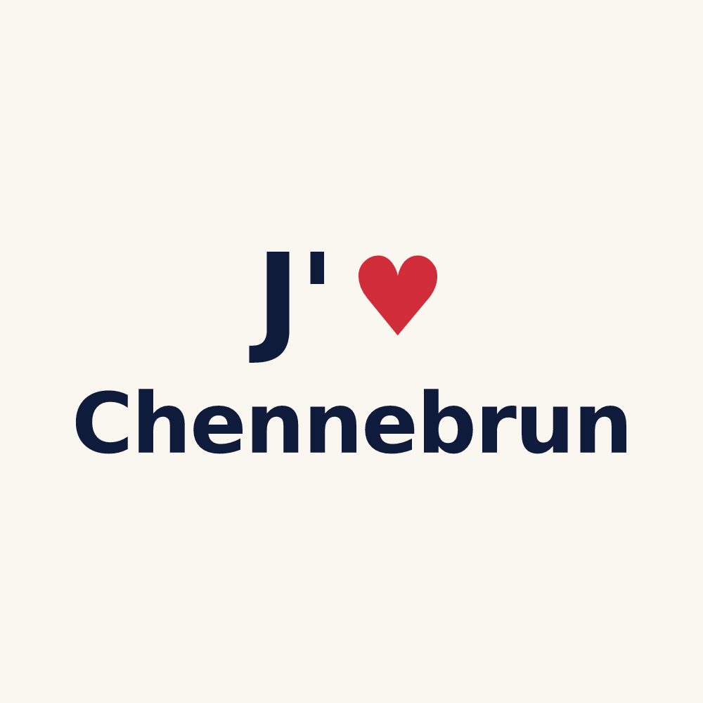 Tasse personnalisée Chennebrun — design J'aime Chennebrun