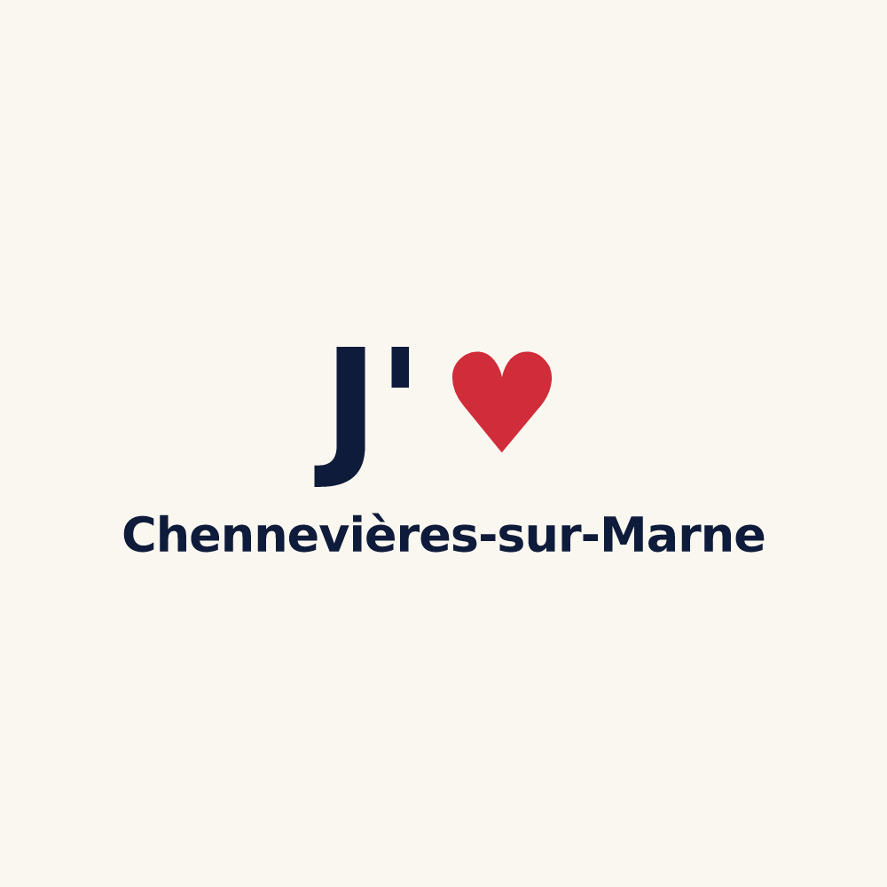 Tasse personnalisée Chennevières-sur-Marne — design J'aime Chennevières-sur-Marne