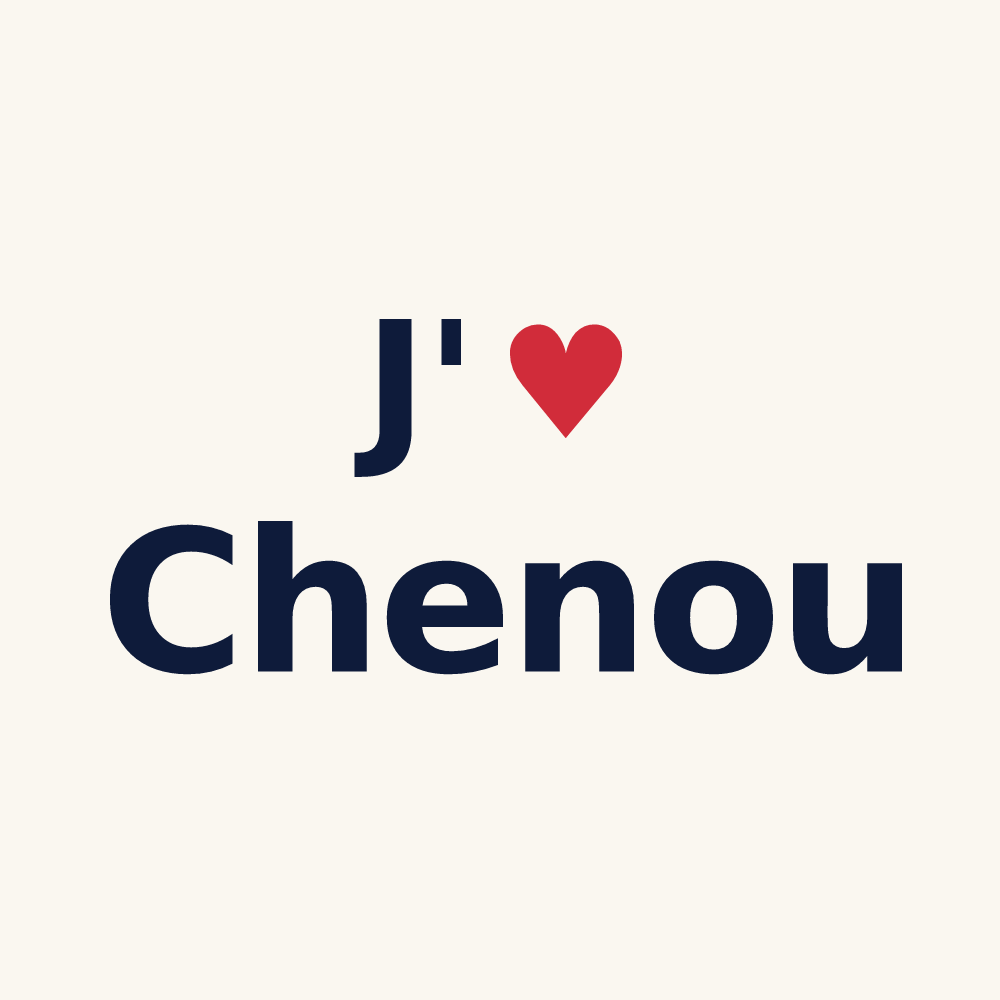 Tasse personnalisée Chenou — design J'aime Chenou