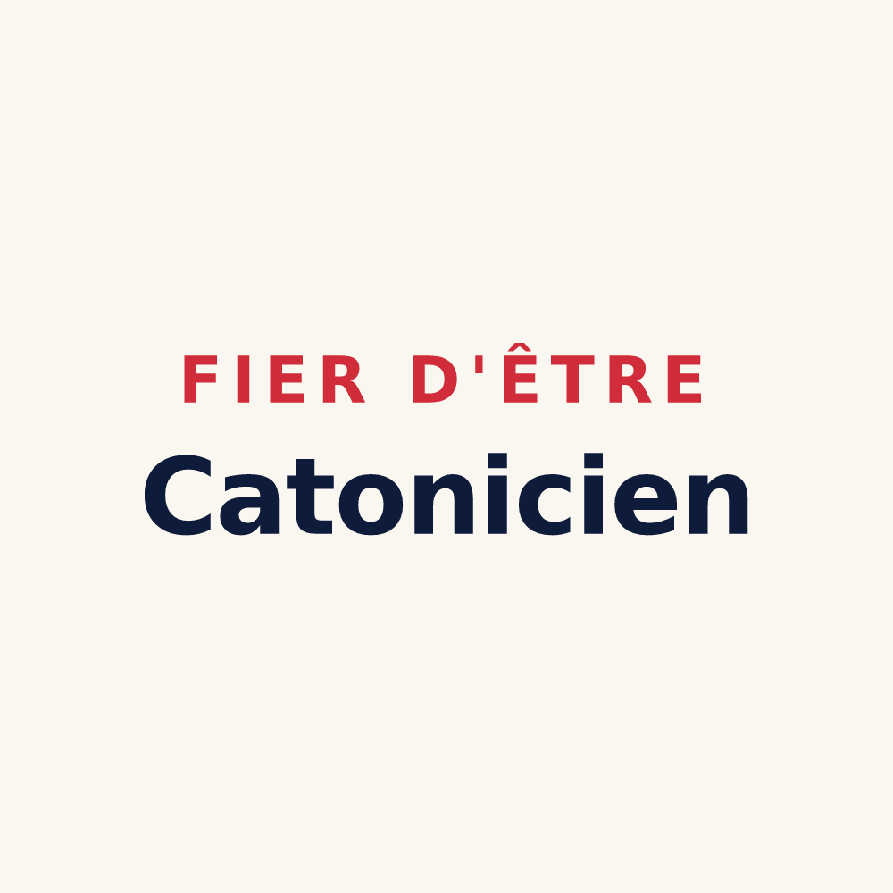 Tasse « Fier d'être Catonicien » — design pour Chenu