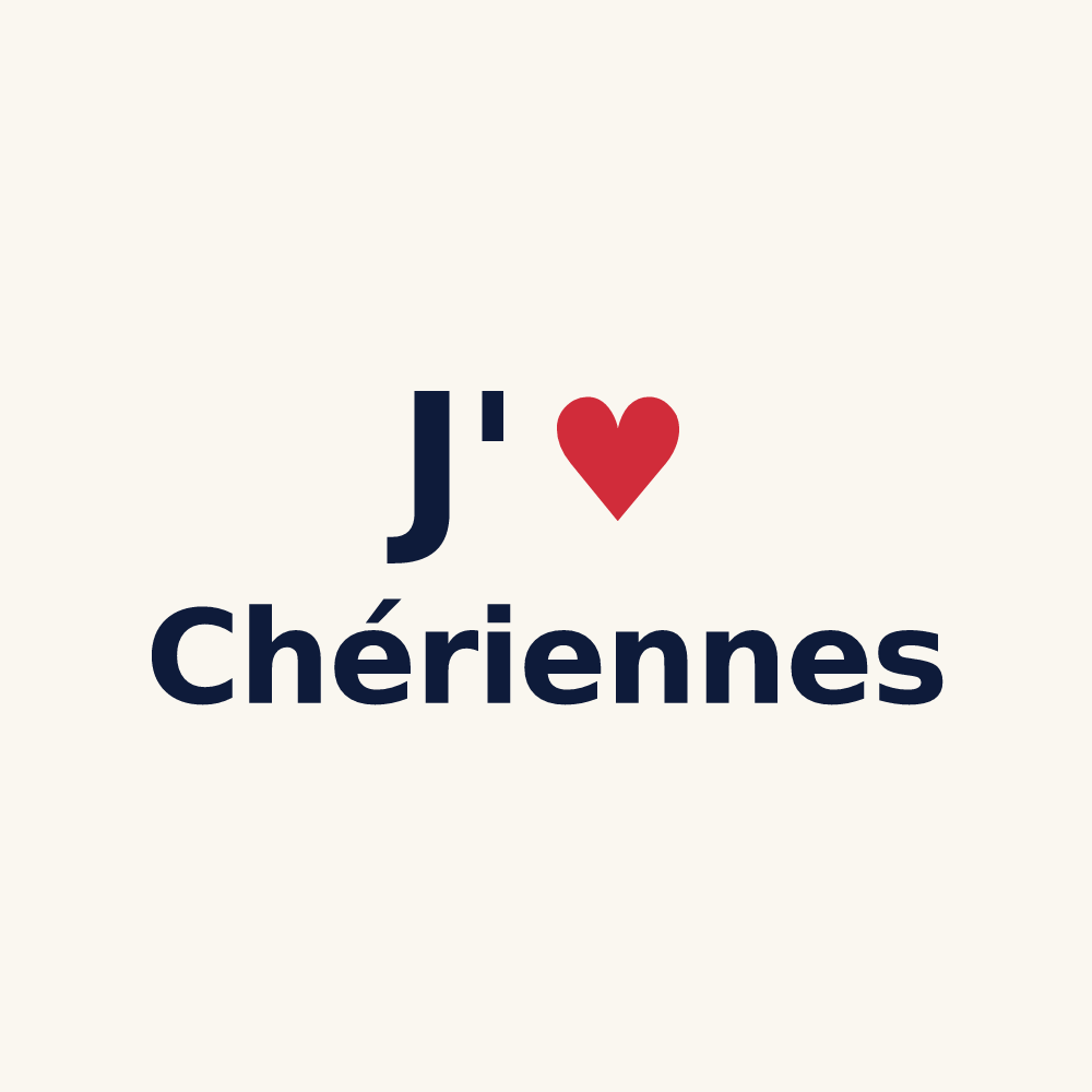Tasse personnalisée Chériennes — design J'aime Chériennes