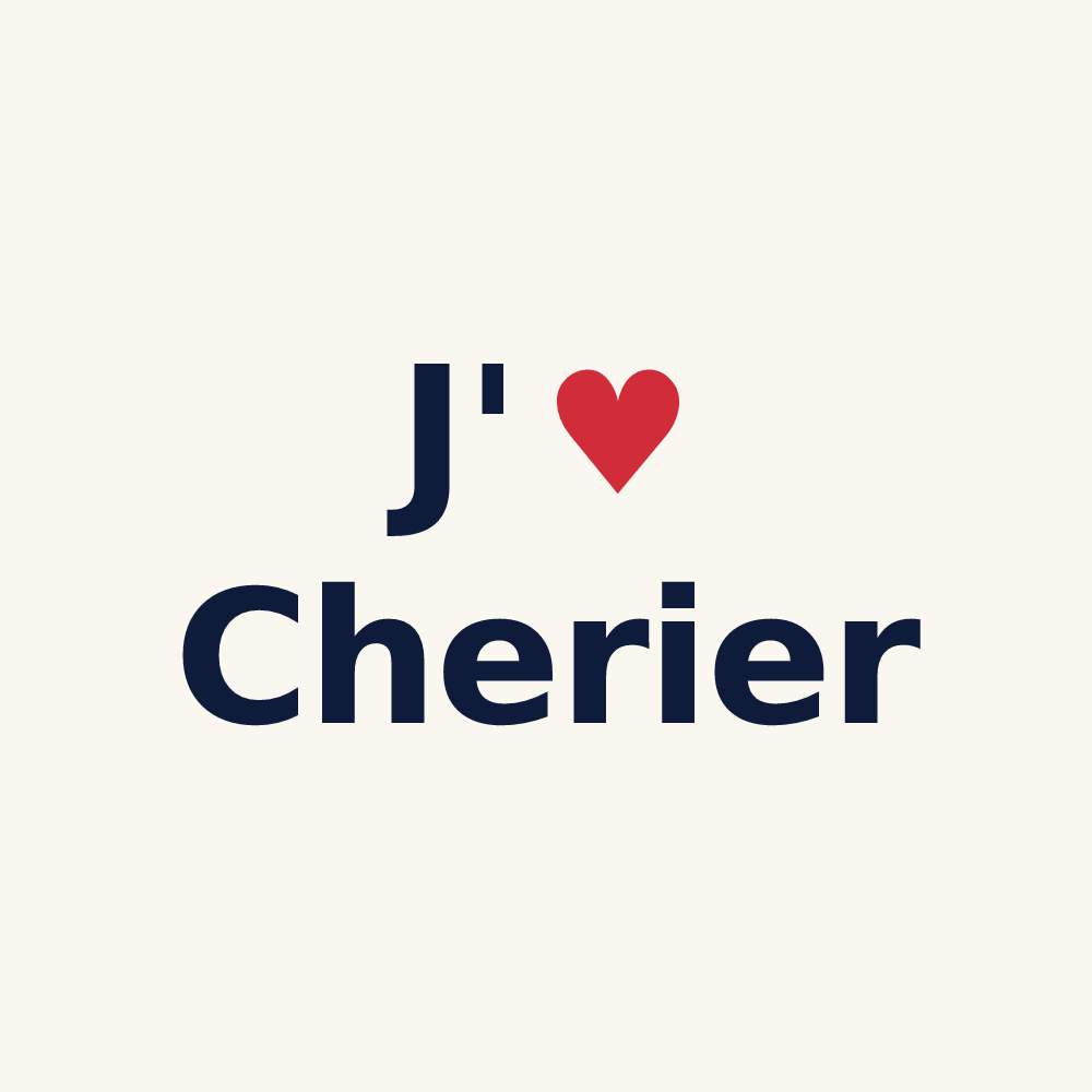 Tasse personnalisée Cherier — design J'aime Cherier