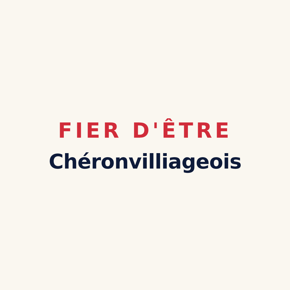 Tasse « Fier d'être Chéronvilliageois » — design pour Chéronvilliers