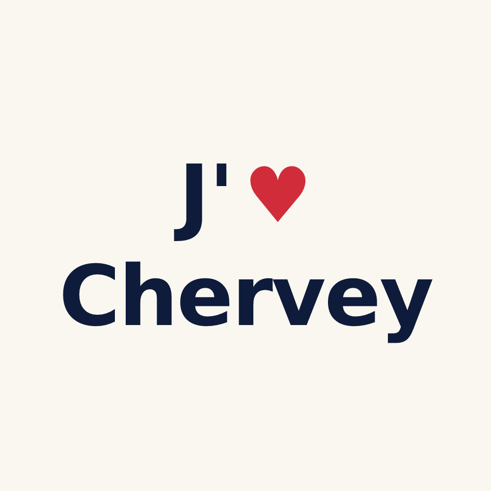 Tasse personnalisée Chervey — design J'aime Chervey