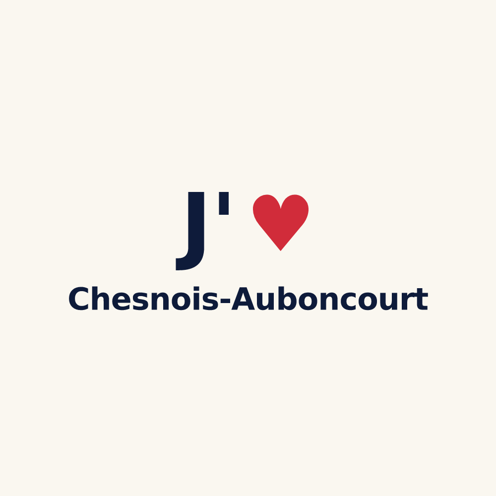 Tasse personnalisée Chesnois-Auboncourt — design J'aime Chesnois-Auboncourt
