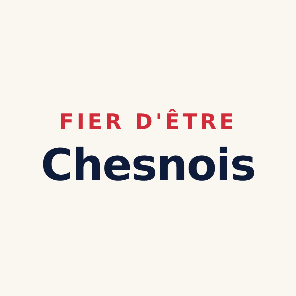 Tasse « Fier d'être Chesnois » — design pour Chesny