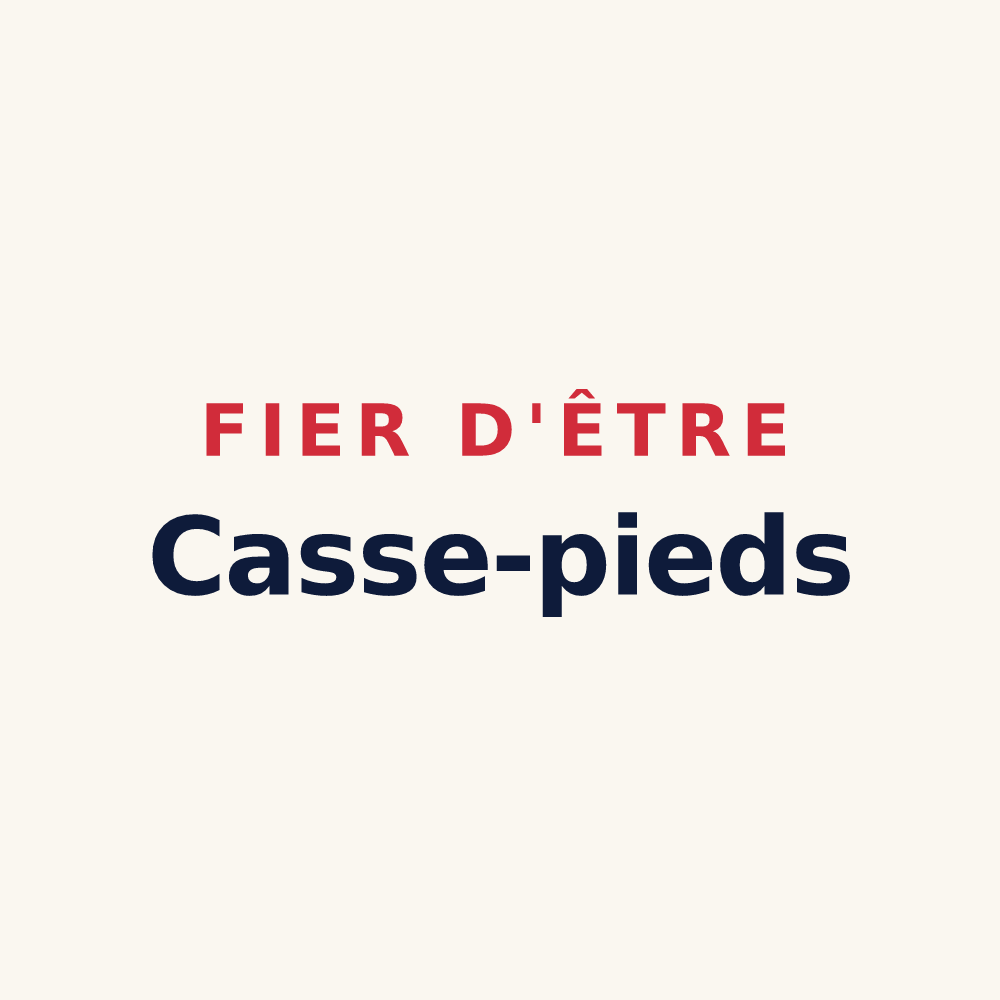 Tasse « Fier d'être Casse-pieds » — design pour Chessy-les-Prés