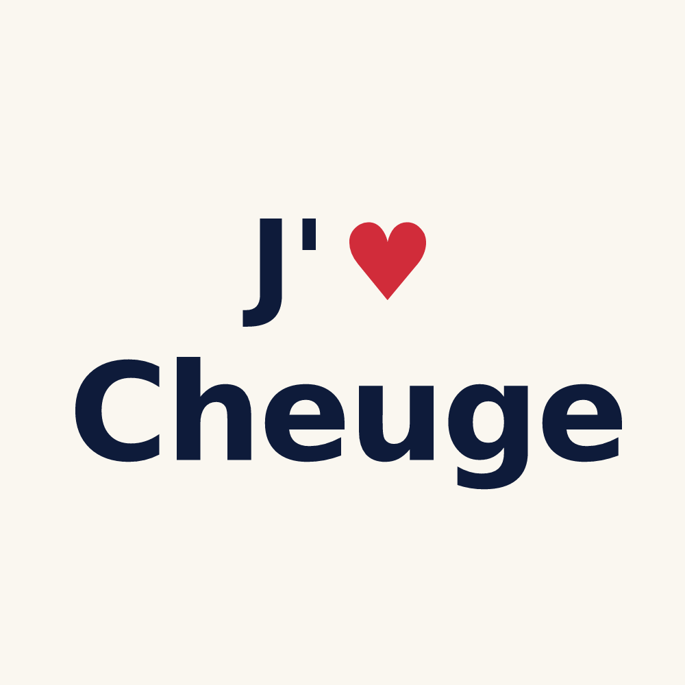 Tasse personnalisée Cheuge — design J'aime Cheuge