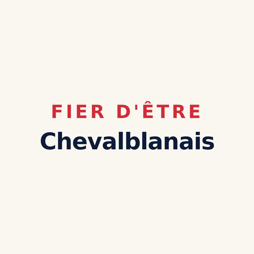 Tasse « Fier d'être Chevalblanais » — design pour Cheval-Blanc