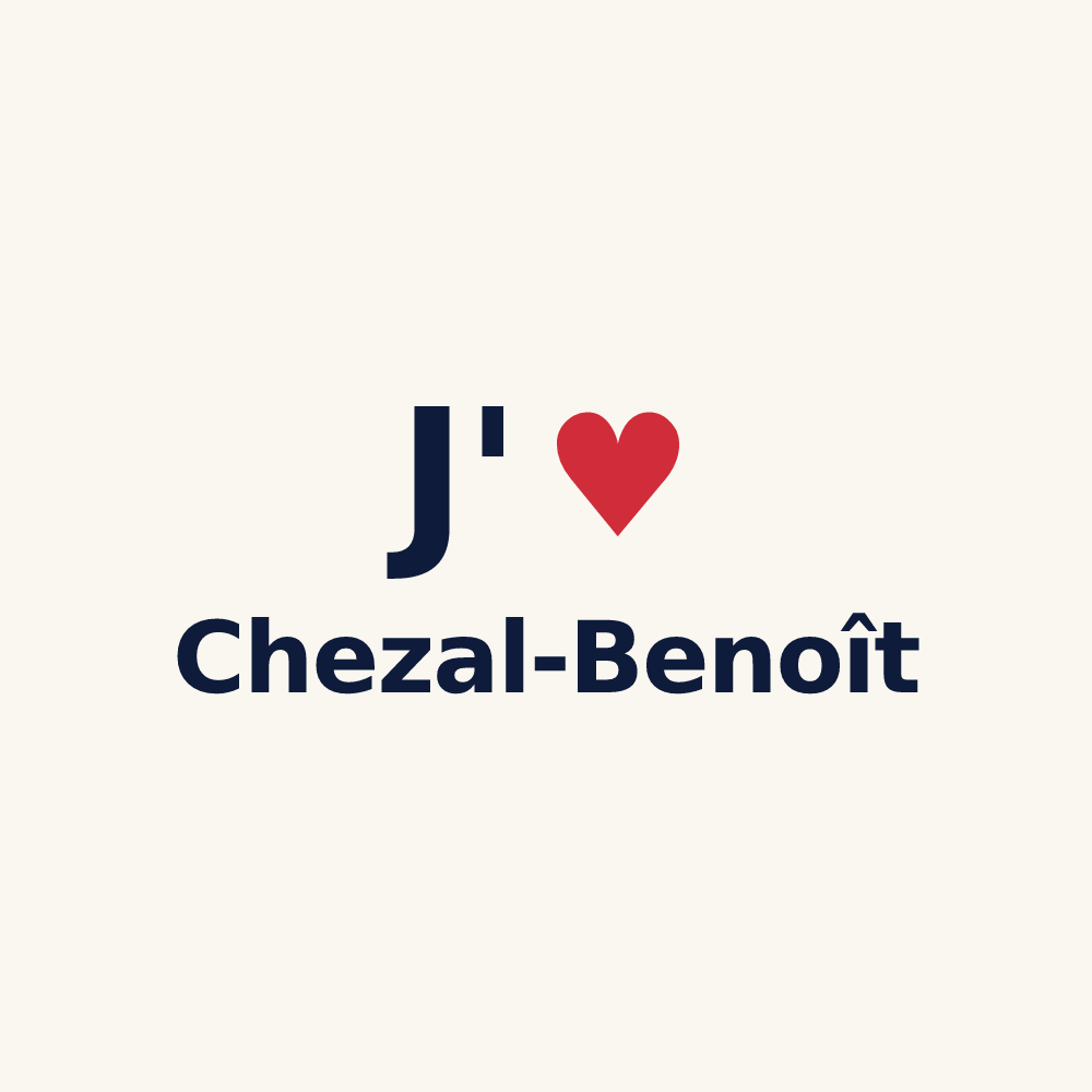 Tasse personnalisée Chezal-Benoît — design J'aime Chezal-Benoît