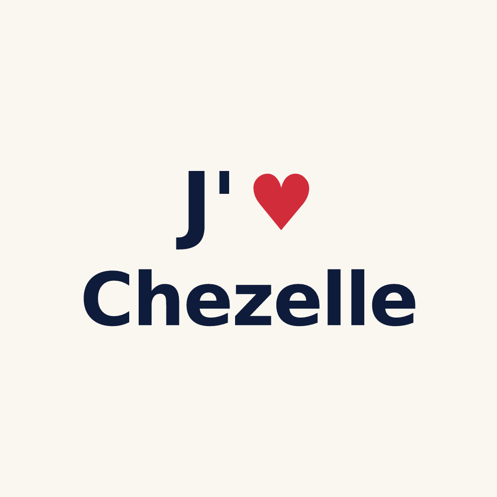 Tasse personnalisée Chezelle — design J'aime Chezelle