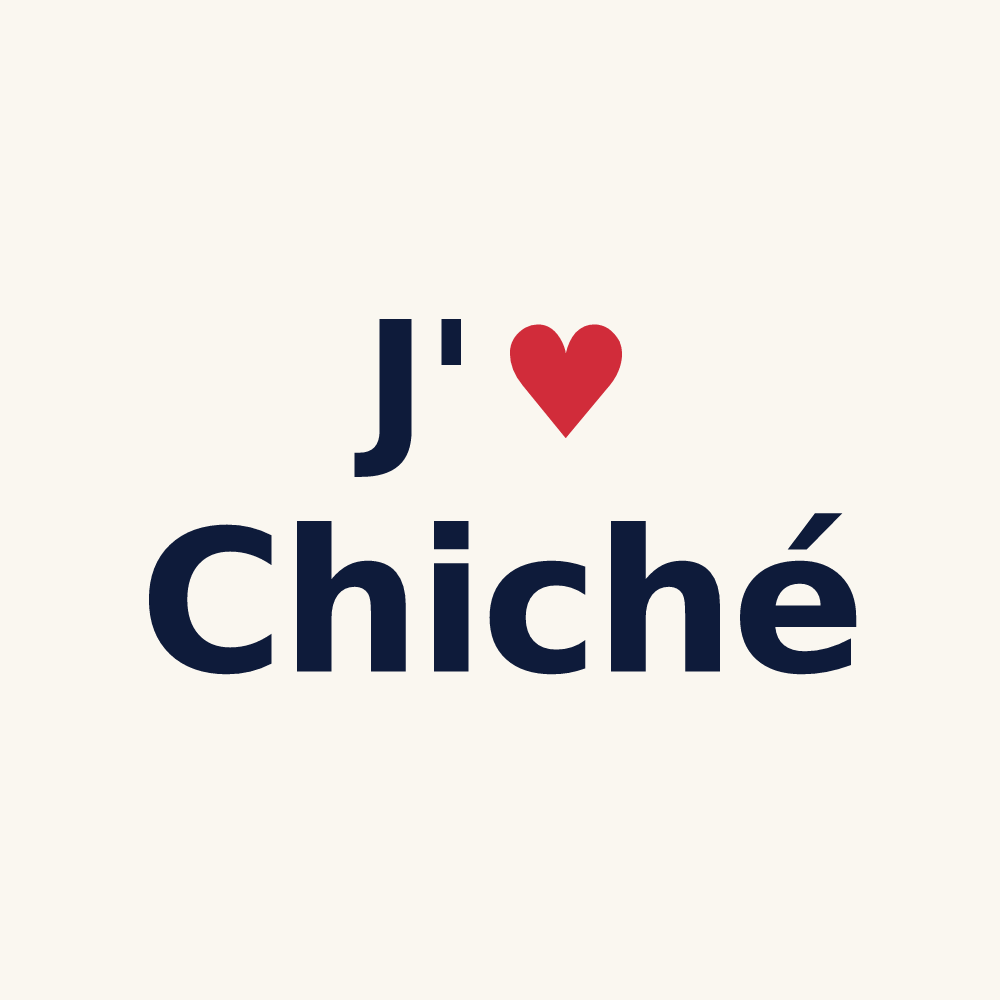 Tasse personnalisée Chiché — design J'aime Chiché