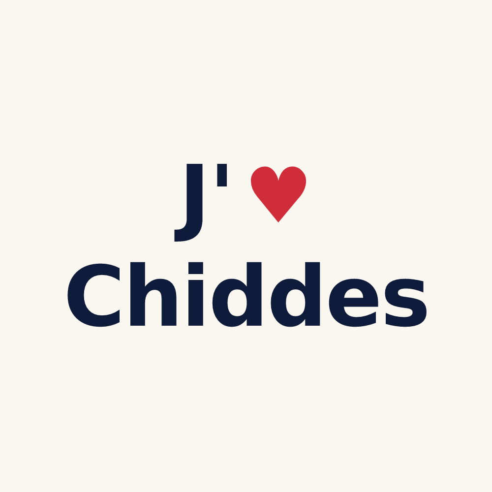 Tasse personnalisée Chiddes — design J'aime Chiddes