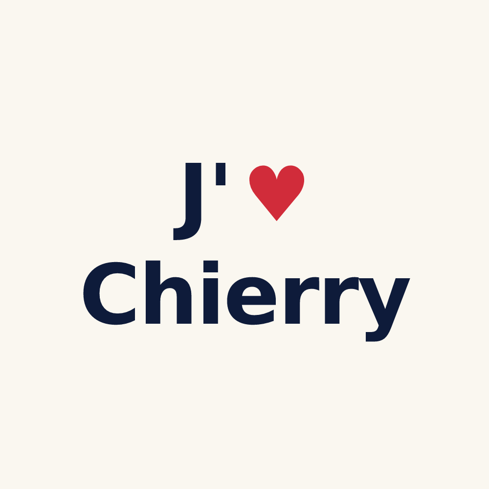 Tasse personnalisée Chierry — design J'aime Chierry