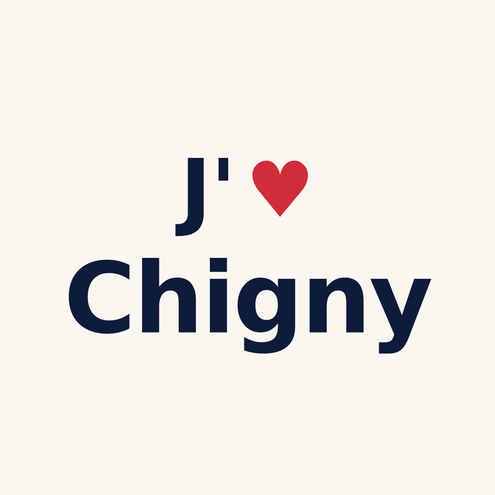Tasse personnalisée Chigny — design J'aime Chigny