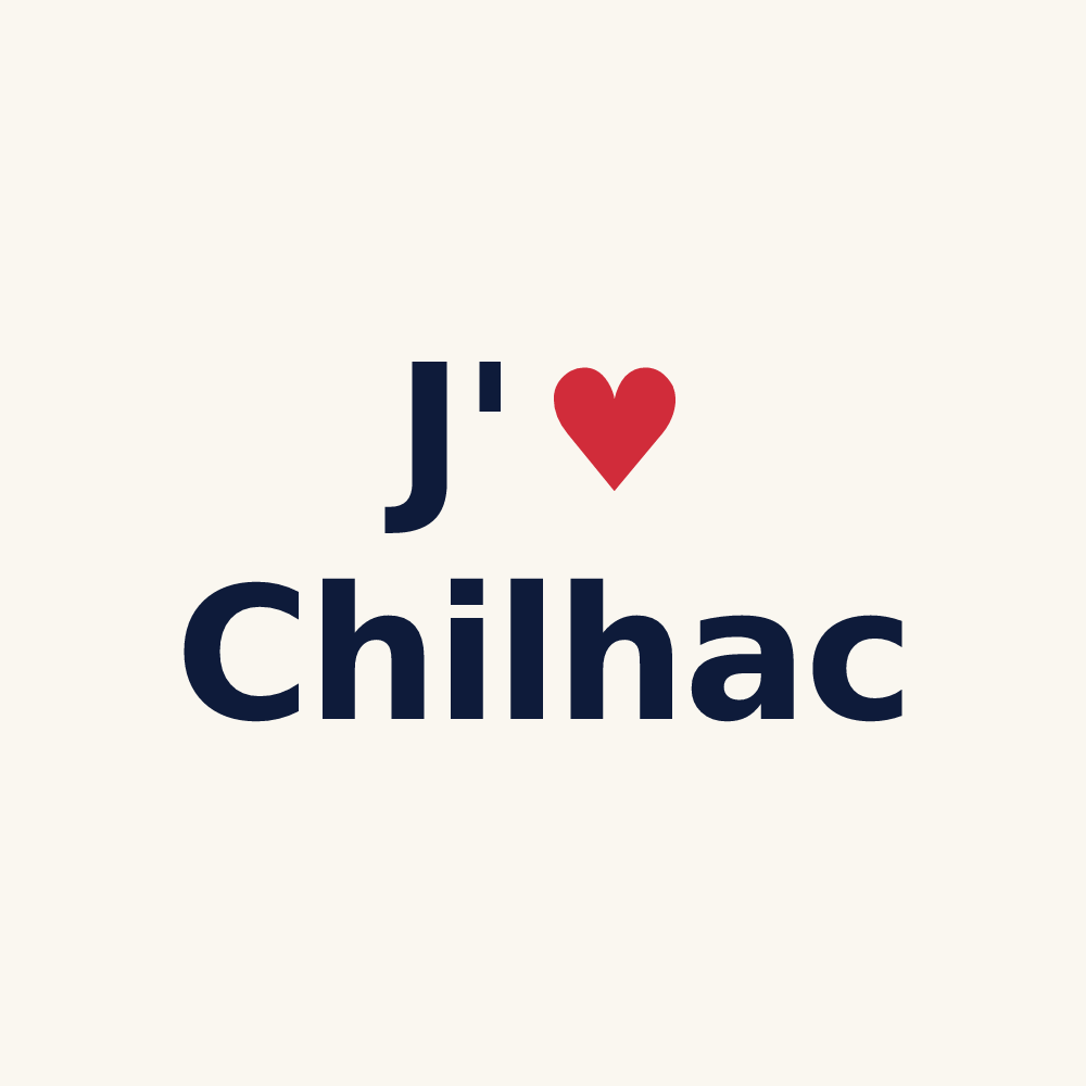Tasse personnalisée Chilhac — design J'aime Chilhac