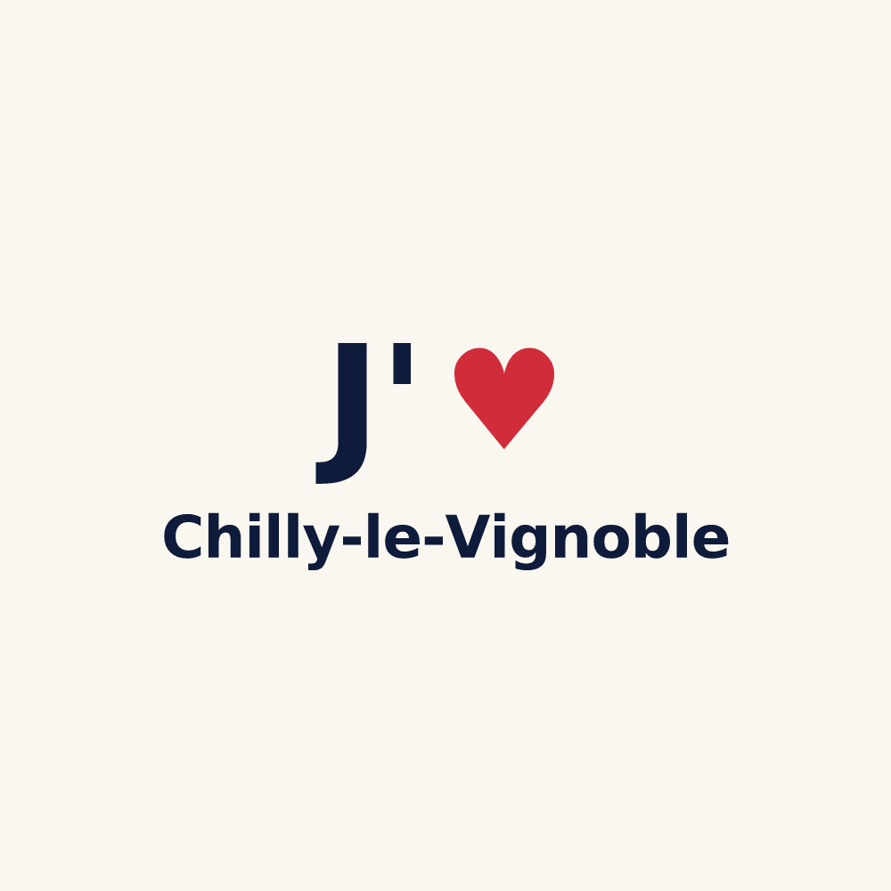 Tasse personnalisée Chilly-le-Vignoble — design J'aime Chilly-le-Vignoble