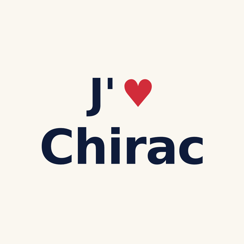 Tasse personnalisée Chirac — design J'aime Chirac