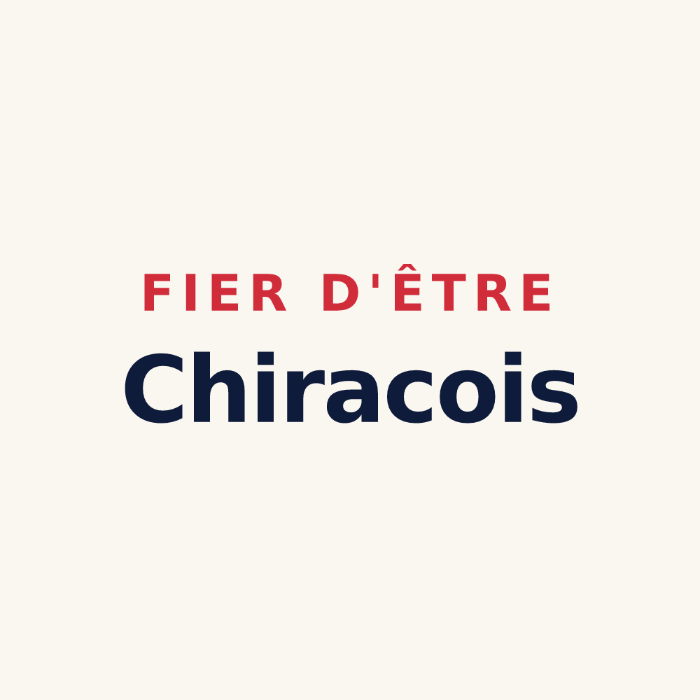Tasse « Fier d'être Chiracois » — design pour Chirac