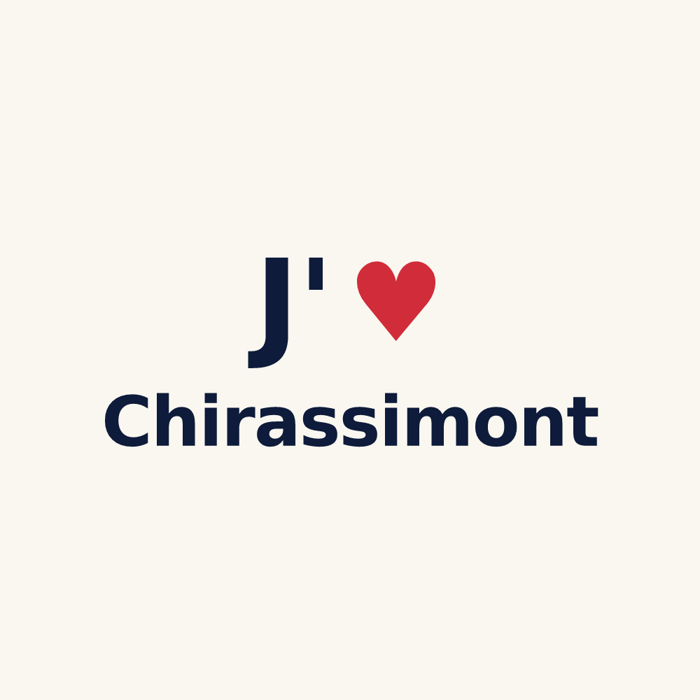 Tasse personnalisée Chirassimont — design J'aime Chirassimont