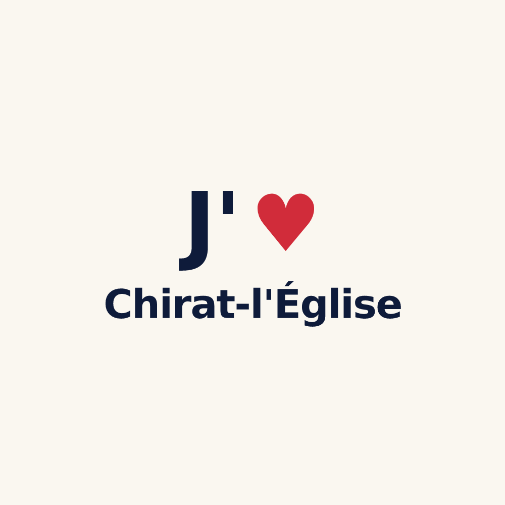 Tasse personnalisée Chirat-l'Église — design J'aime Chirat-l'Église