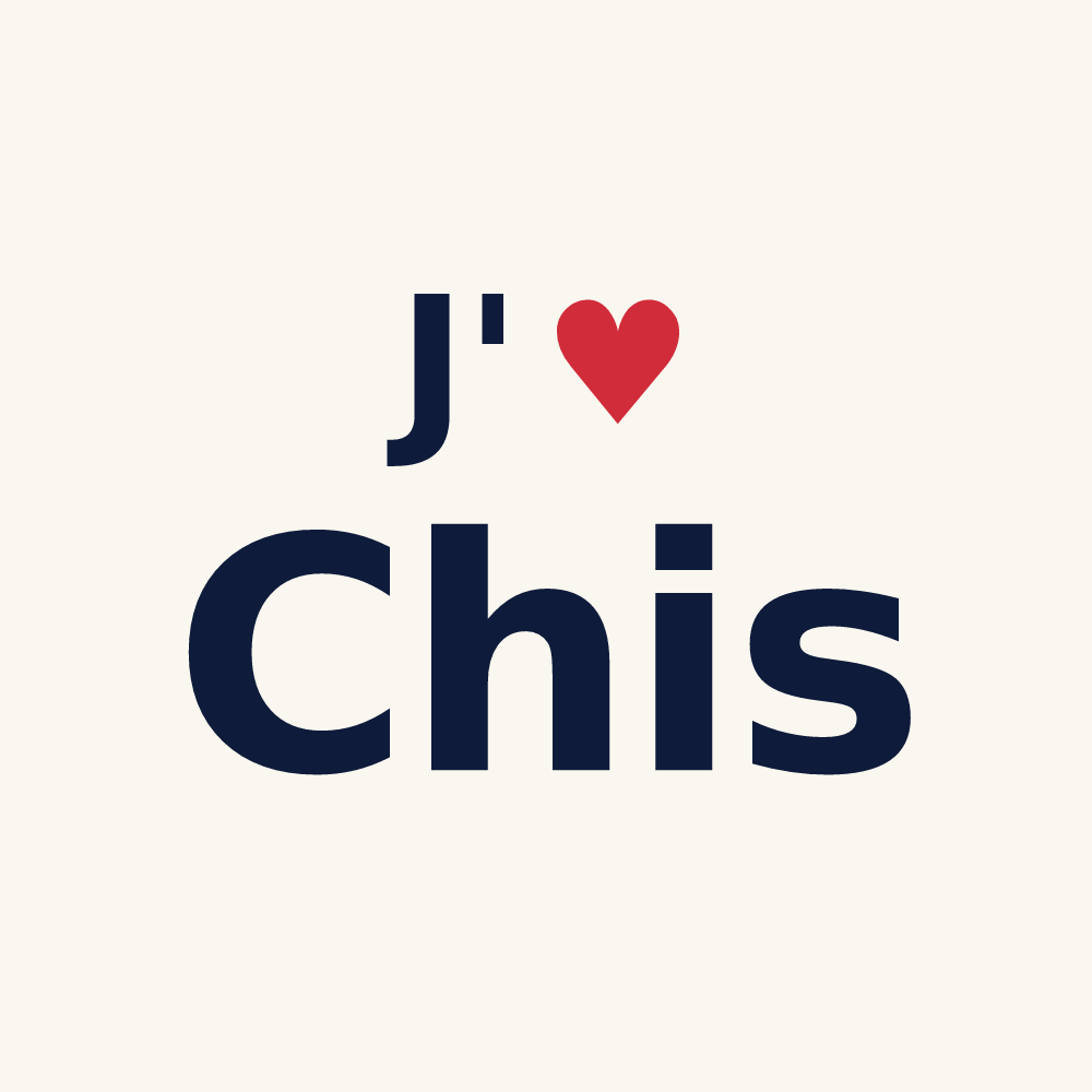 Tasse personnalisée Chis — design « J'aime Chis » imprimé sur la tasse