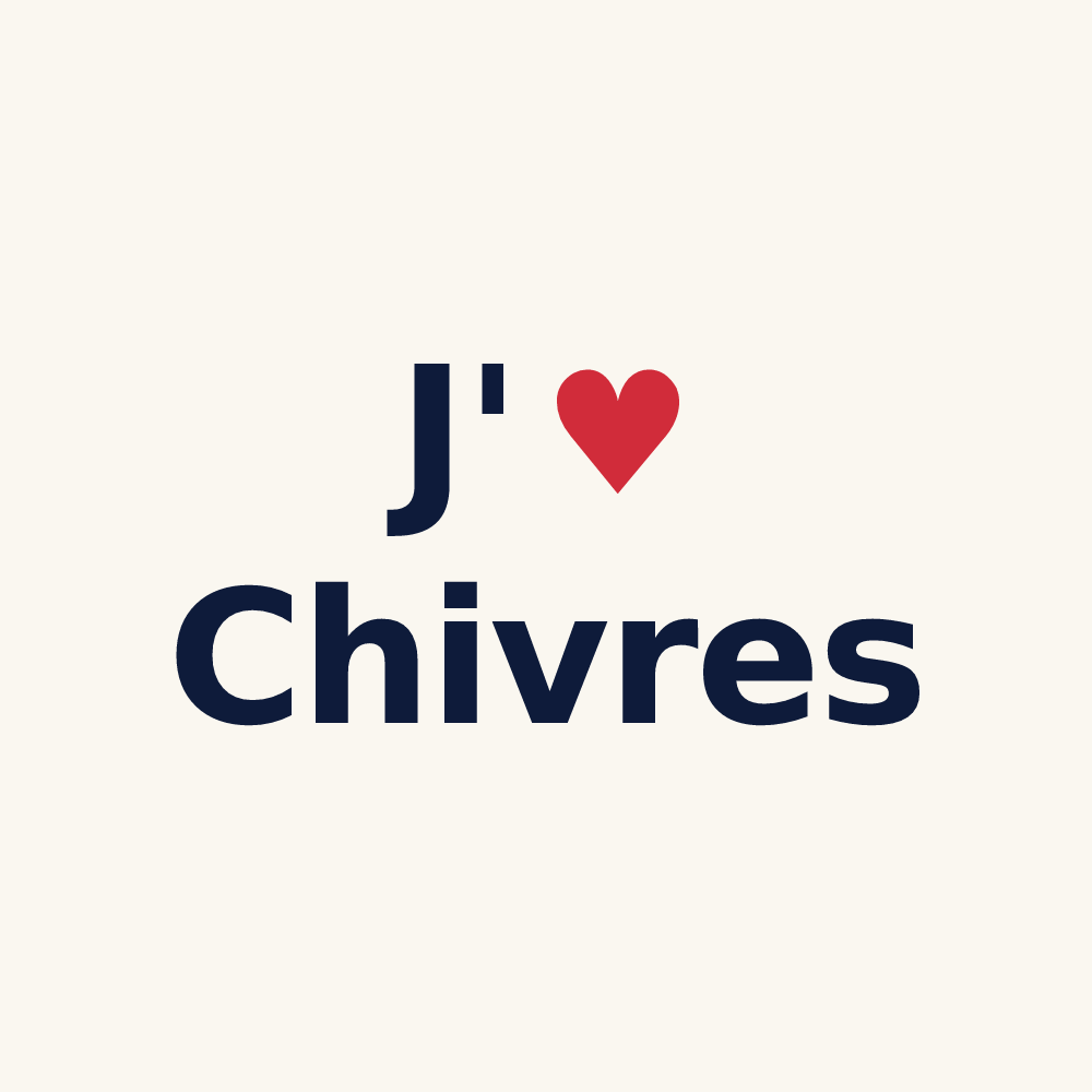 Tasse personnalisée Chivres — design J'aime Chivres