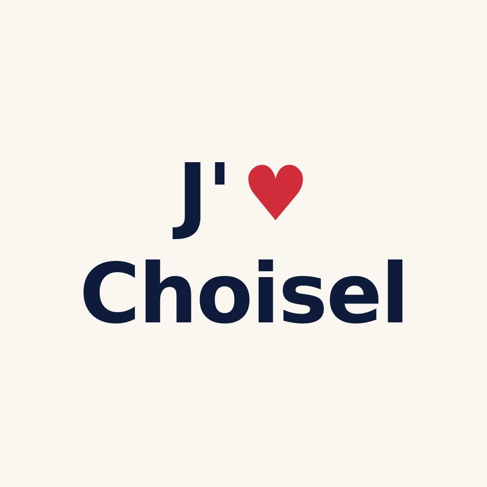 Tasse personnalisée Choisel — design J'aime Choisel