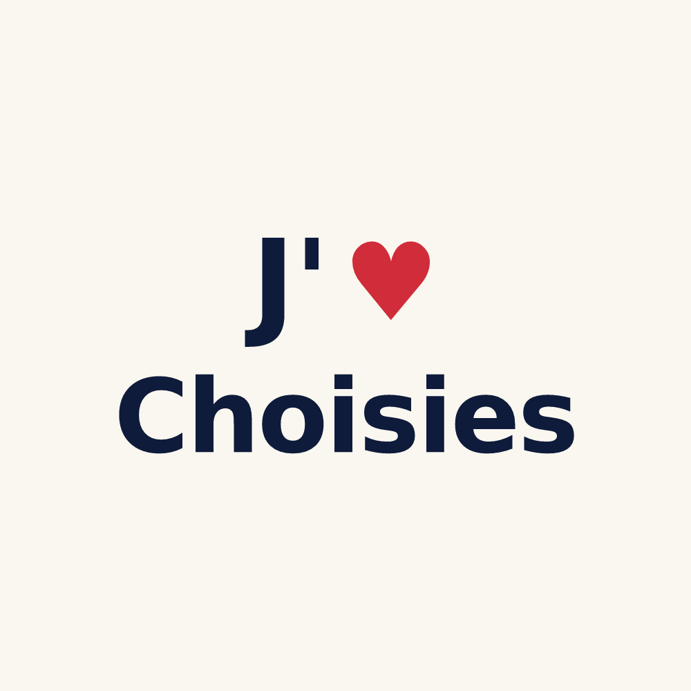 Tasse personnalisée Choisies — design « J'aime Choisies » imprimé sur la tasse