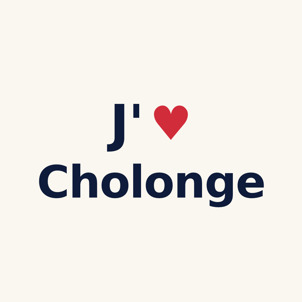 Tasse personnalisée Cholonge — design J'aime Cholonge