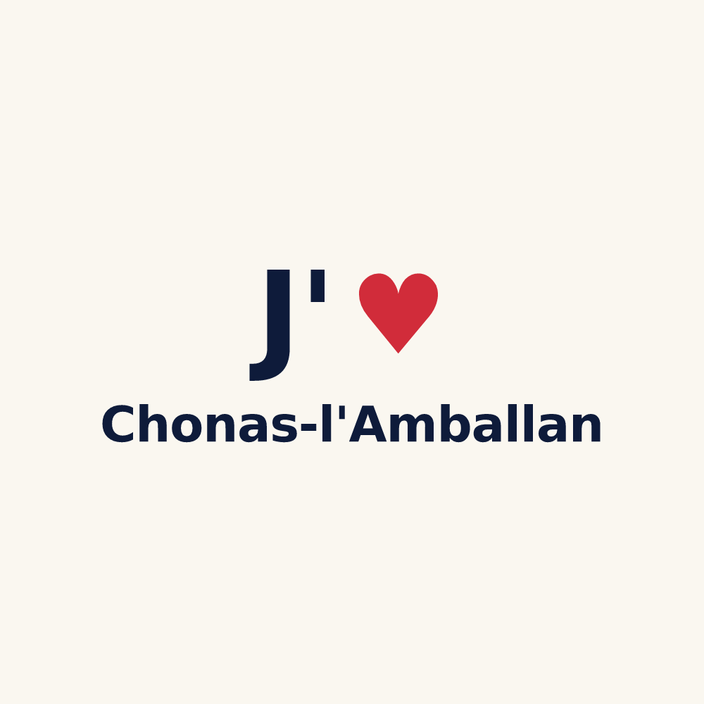 Tasse personnalisée Chonas-l'Amballan — design J'aime Chonas-l'Amballan