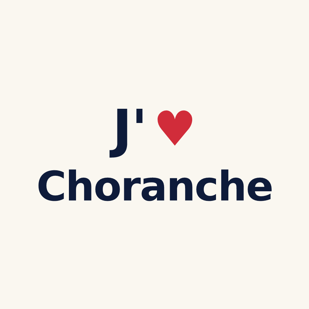 Tasse personnalisée Choranche — design J'aime Choranche