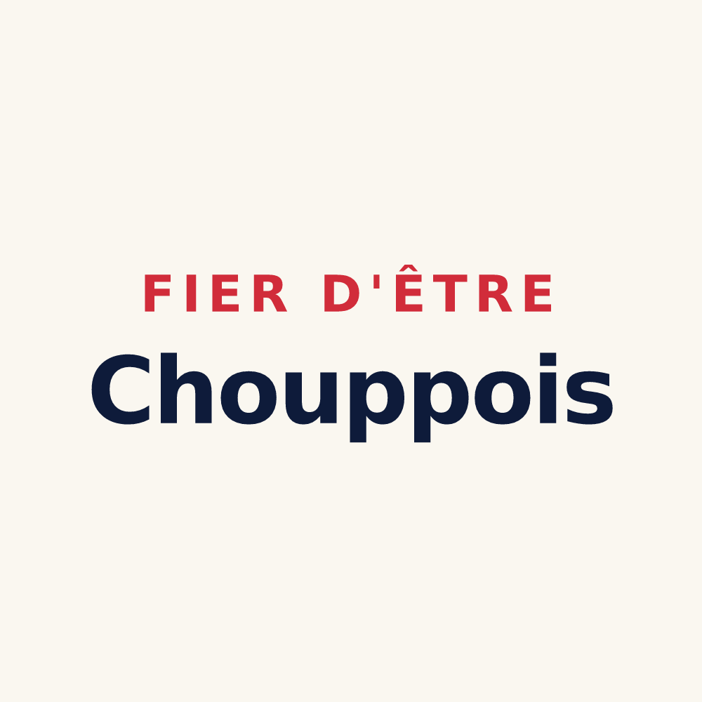 Tasse « Fier d'être Chouppois » — design pour Chouppes