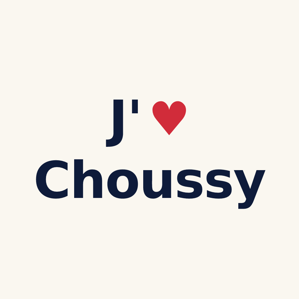 Tasse personnalisée Choussy — design J'aime Choussy