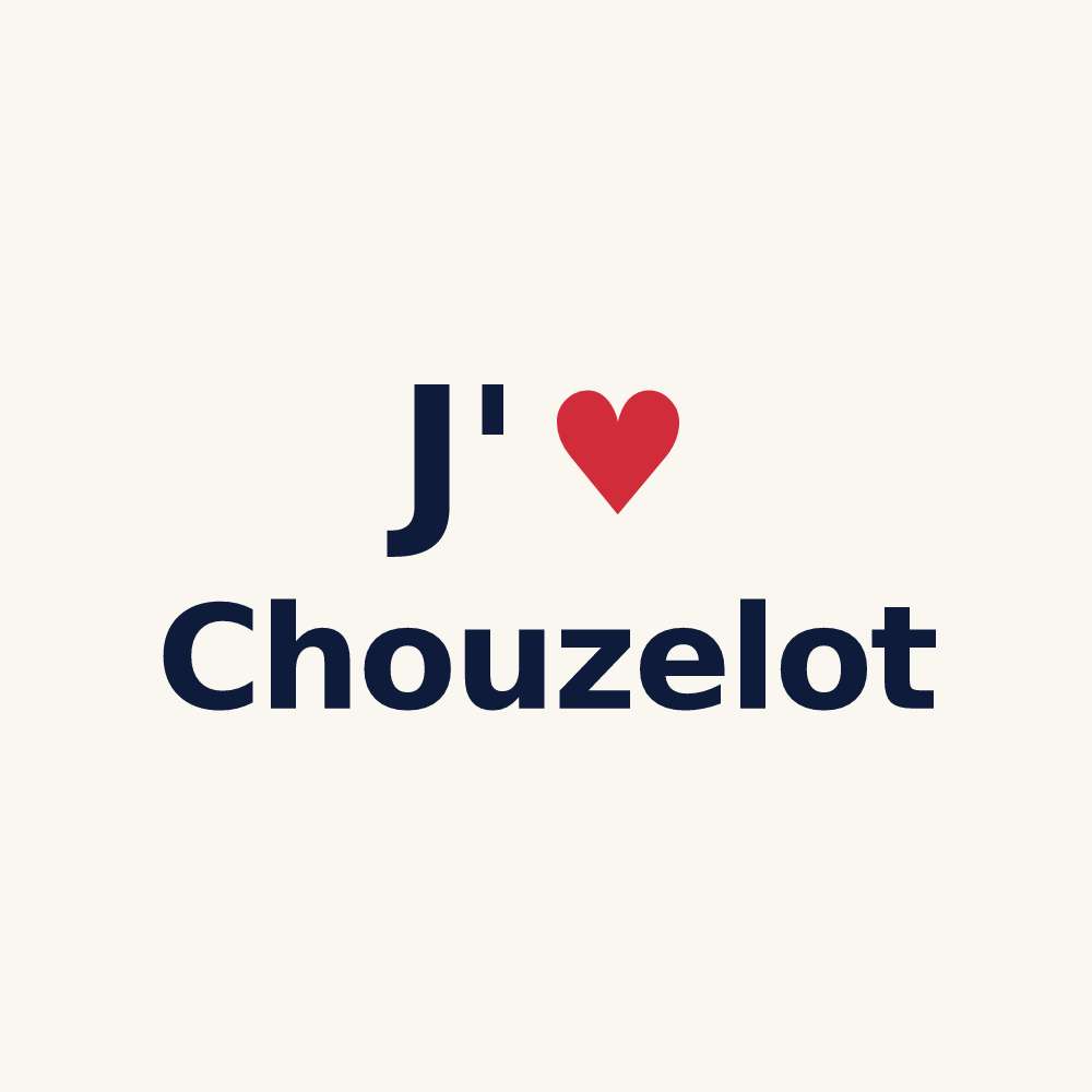 Tasse personnalisée Chouzelot — design J'aime Chouzelot