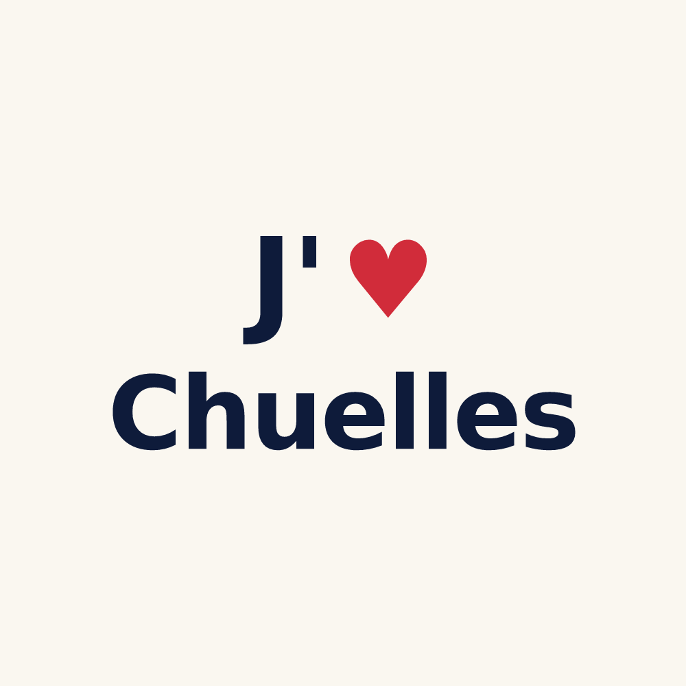 Tasse personnalisée Chuelles — design J'aime Chuelles