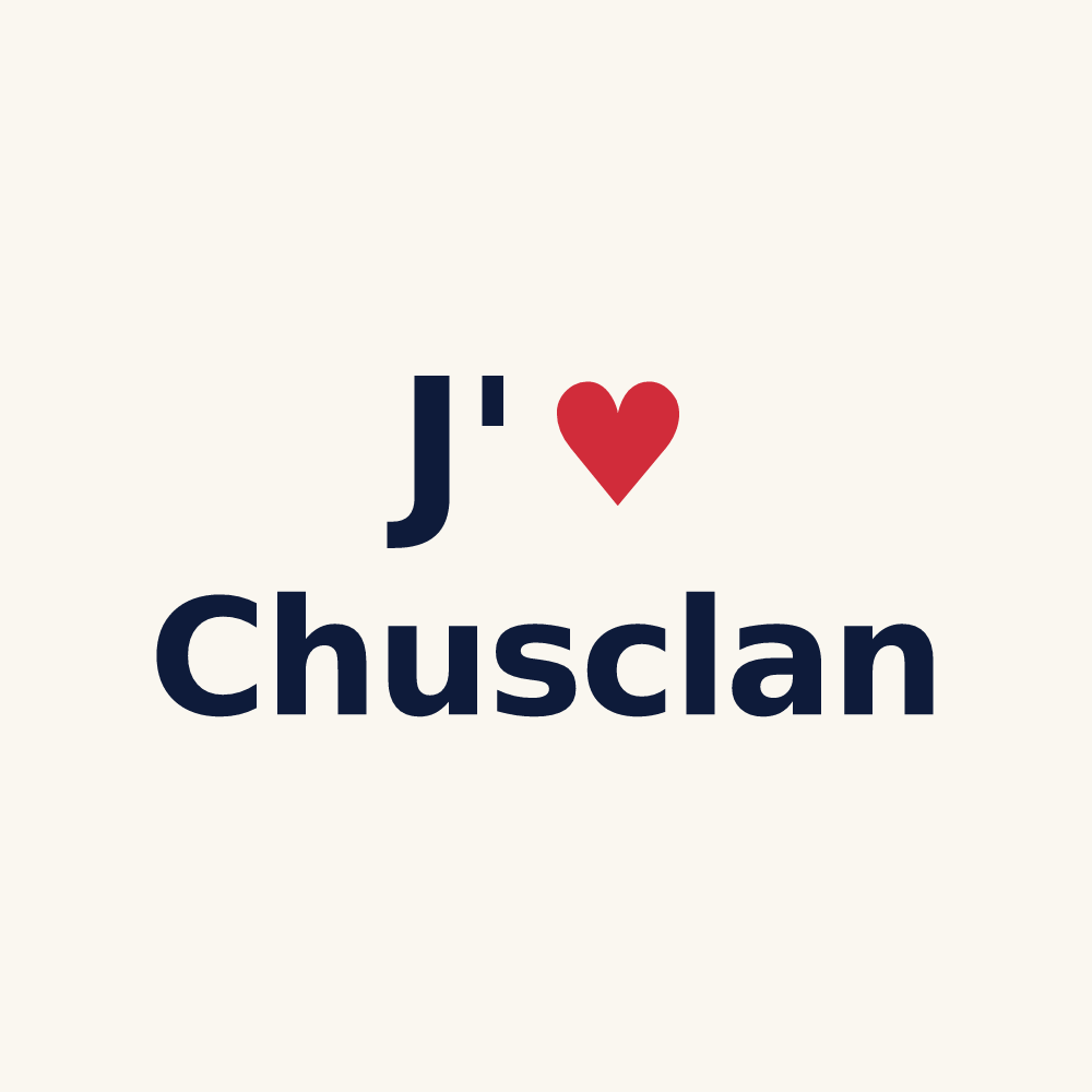 Tasse personnalisée Chusclan — design J'aime Chusclan