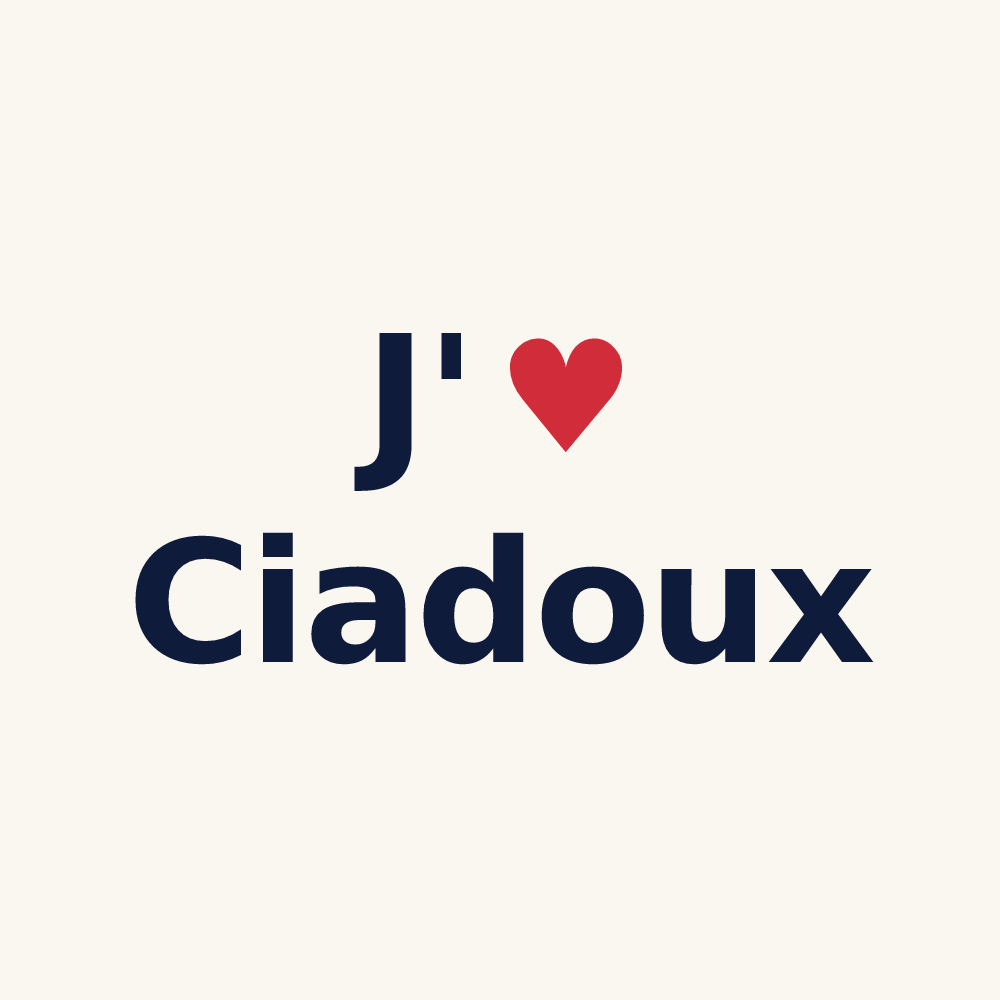 Tasse personnalisée Ciadoux — design J'aime Ciadoux
