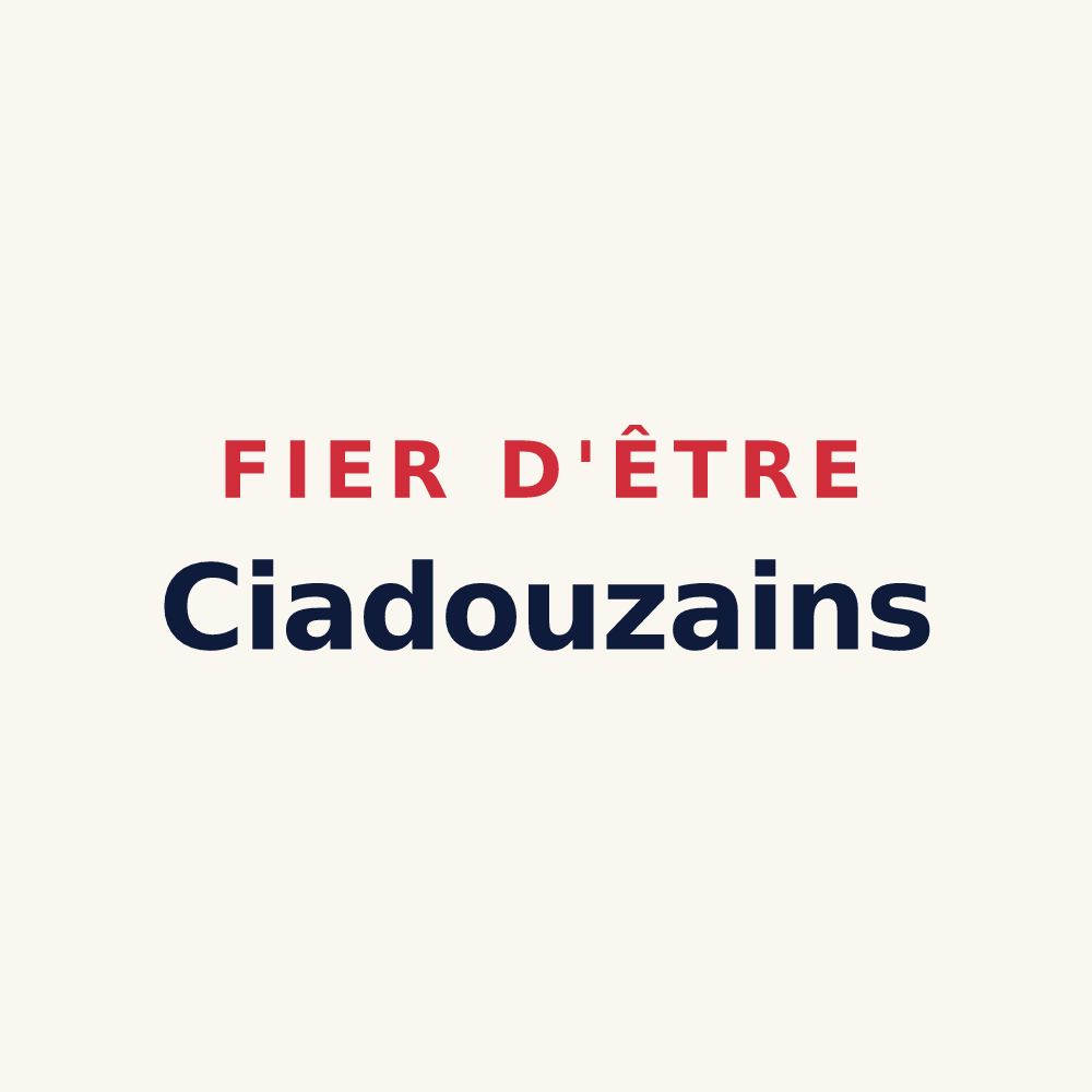 Tasse « Fier d'être Ciadouzains » — design pour Ciadoux