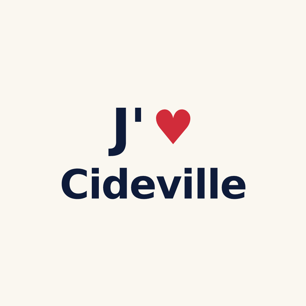 Tasse personnalisée Cideville — design J'aime Cideville