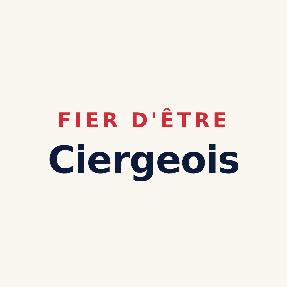 Tasse « Fier d'être Ciergeois » — design pour Cierges