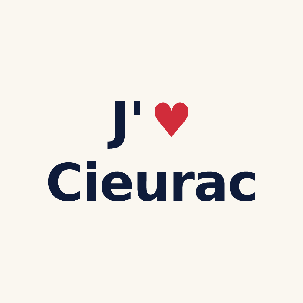 Tasse personnalisée Cieurac — design « J'aime Cieurac » imprimé sur la tasse