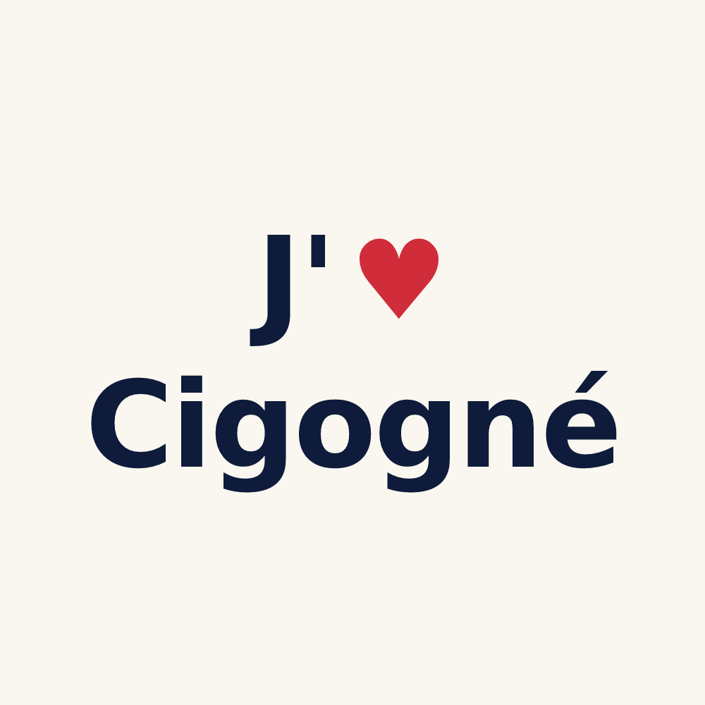 Tasse personnalisée Cigogné — design J'aime Cigogné