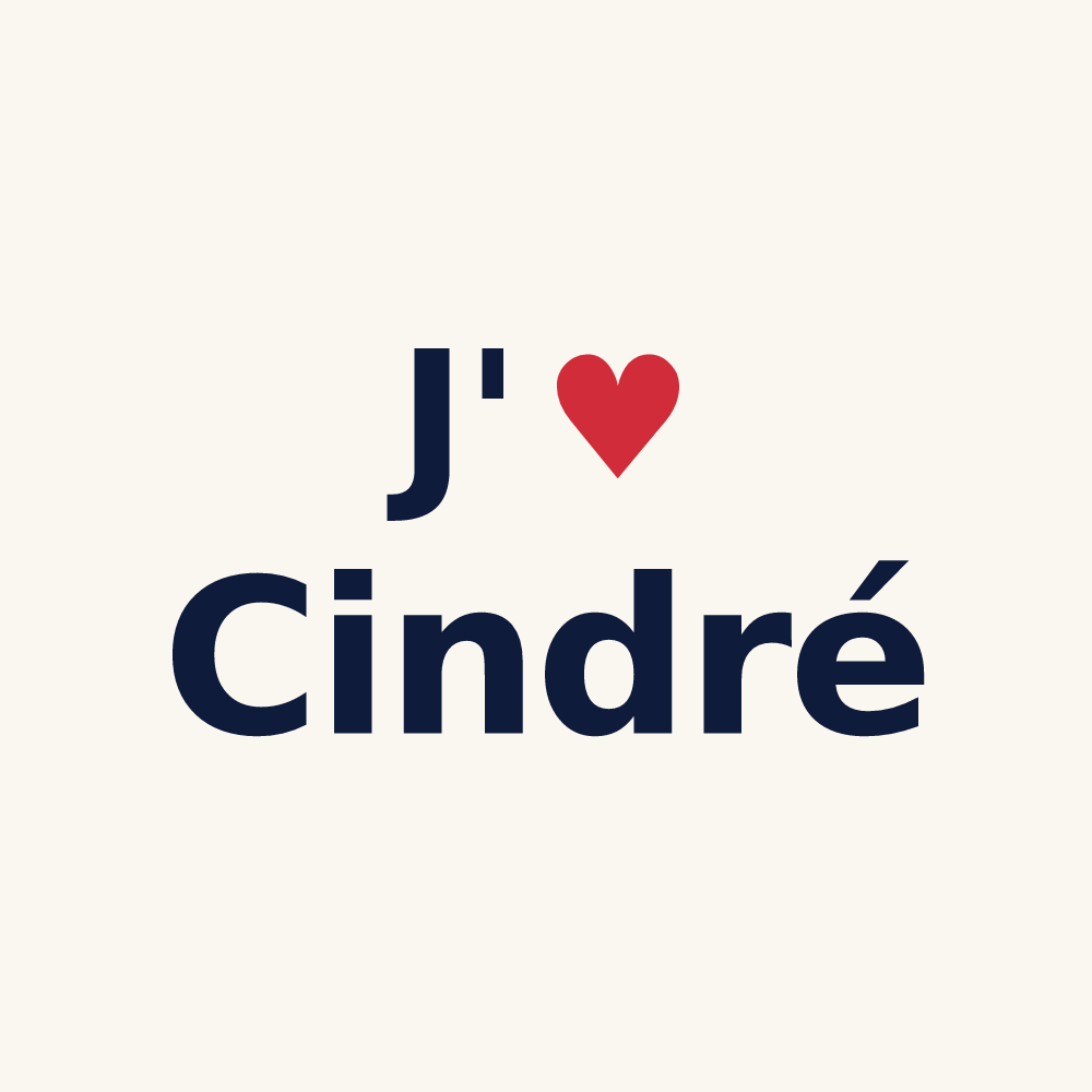 Tasse personnalisée Cindré — design J'aime Cindré