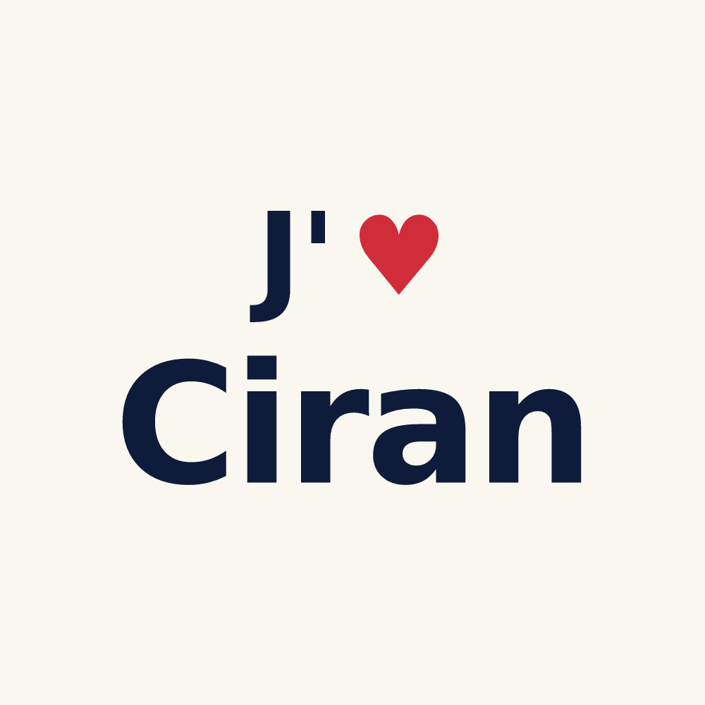 Tasse personnalisée Ciran — design J'aime Ciran